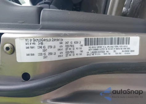 1999 Jeep Grand Cherokee Laredo из США, поврежденный, VIN 1J4GW58S1XC673530